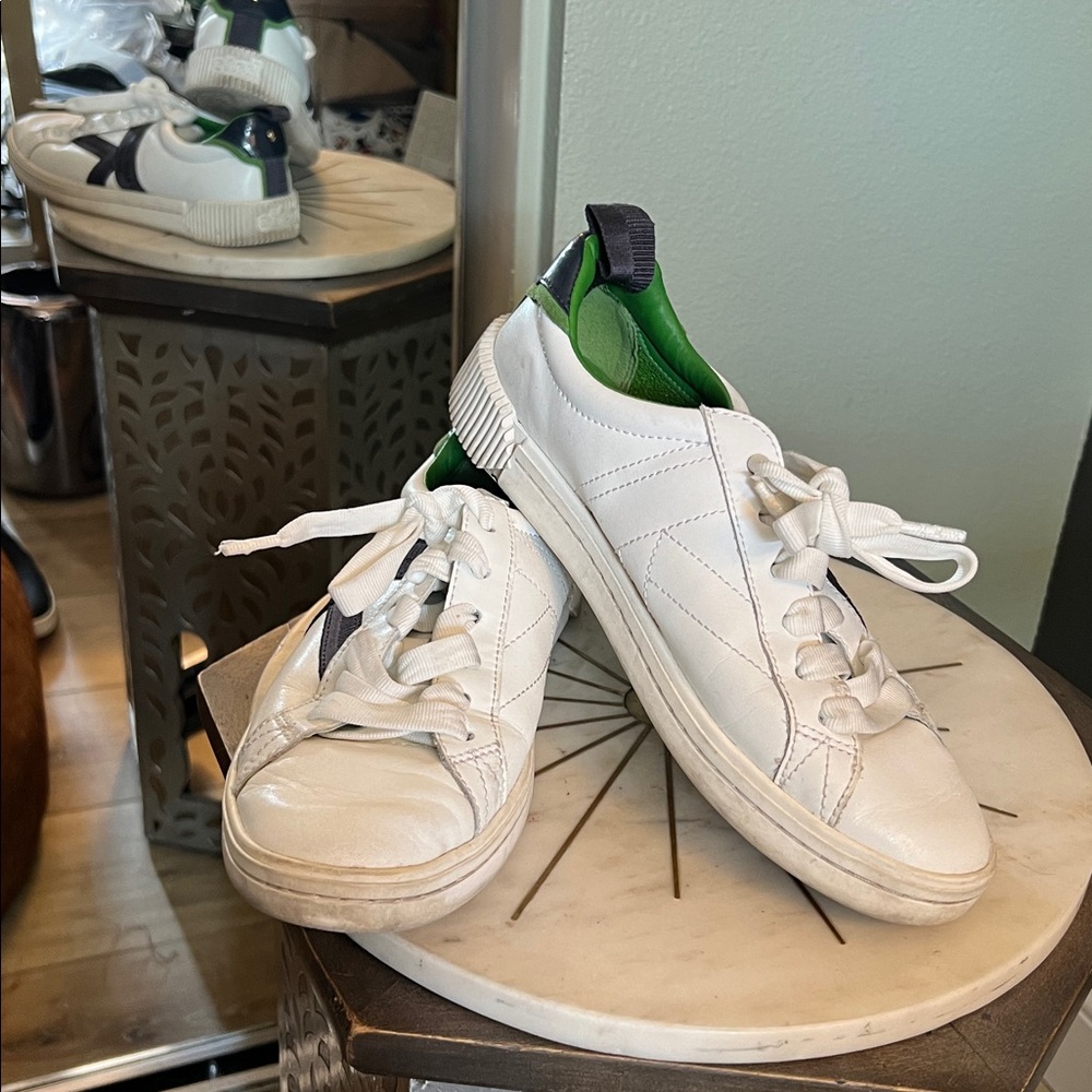 Kate Spade, size 37, White Sneakers with Black Stripes - Picture 2 of 9